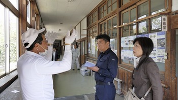 2018.4.13 地震被災地の大田市で調査